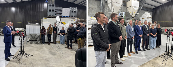 Minister and hemp growers announcing changes to regulations