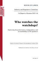 Preview image for Who watches the watchdogs? Improving the performance, independence and accountability of UK regulators