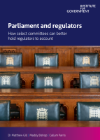 Preview image for Parliament and regulators: How select committees can better hold regulators to account