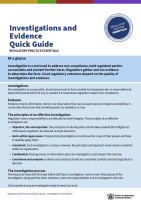 Preview image for Quick Guide: Investigations and evidence