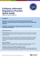 Preview image for Quick Guide: Evidence informed regulatory practice