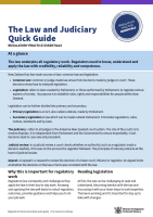 Preview image for Quick Guide: The law and the judiciary 