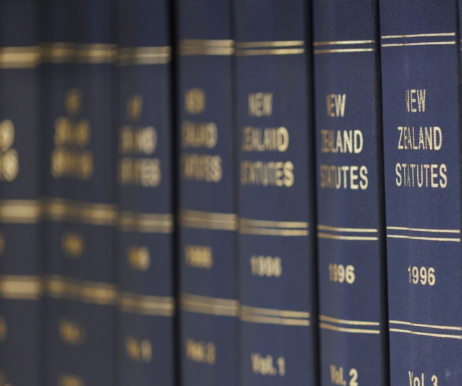 Row of New Zealand Statute books